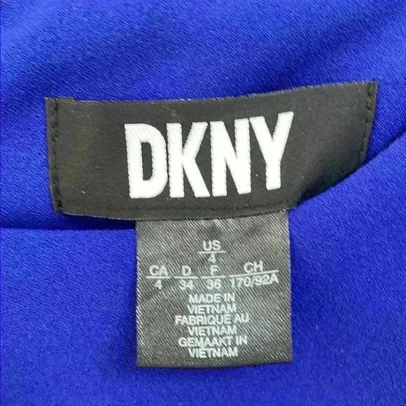 DKNY Flutter Mini Sheath Dress– Marine Blue- size 4 - NWT - Picture 2 of 5